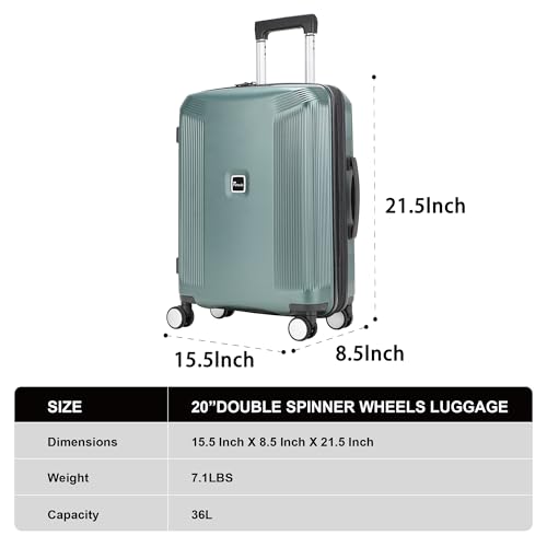 2 Piece Hardshell Suitcases Set 20 (2 Count)