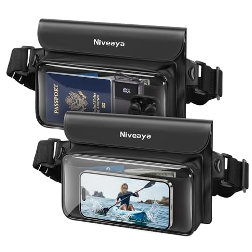IPX8 Floating Waterproof Fanny Pack Holds Phone (2 Count)