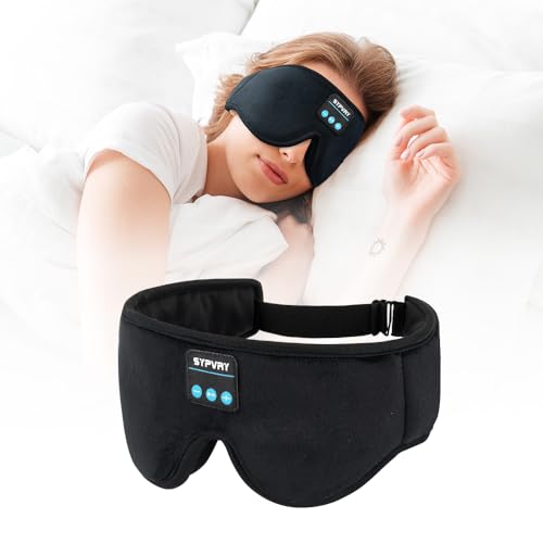 Bluetooth Sleep Mask Wireless Headphones 3D Bluetooth Eye Mask for Side Sleepers SYPVRY Blackout Eye Mask with Headphones Speaker for Airplane