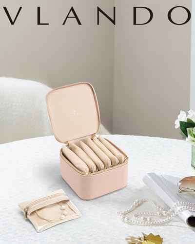 Jewelry Travel Case with Clear 6 Velvet Bags