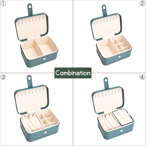 2 Layer Large Jewelry Travel Case with 4 Jewelry Pouches