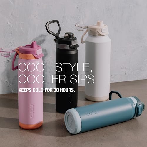 Powerfill Pro 40oz Stainless Steel Sip or Chug Water Bottle