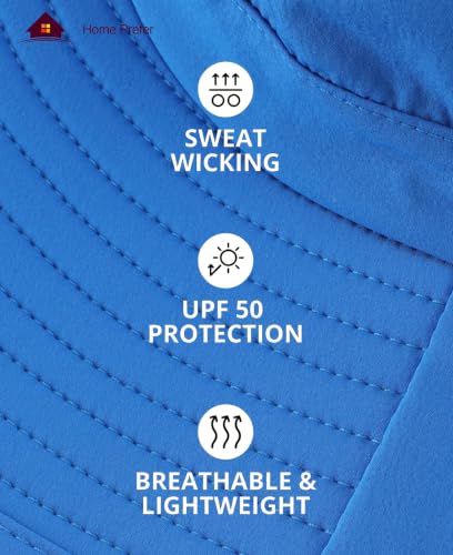 UPF 50+ Sun Hats for Men Women Wide Brim Fishing Hat with Neck Flap UV Protection Sunblock Safari Bucket Hat