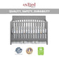 Harper 4-in-1 Convertible Crib, Dove Gray, GreenGuard Gold Certified