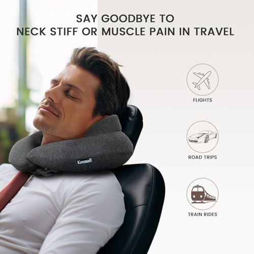 Upgraded Premium Inflatable Travel Neck Pillow for Airplane & Car