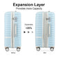 Luggage Set 3 Piece Suitcase Sets with Spinner Wheel (6 Count)