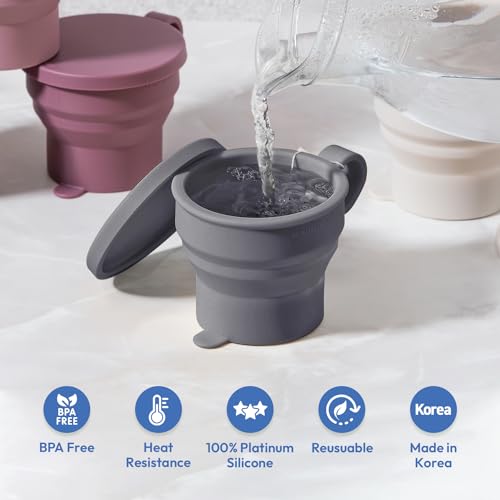 6 oz 2 pack Mini Silicone Collapsible Travel Cup (2 Count)