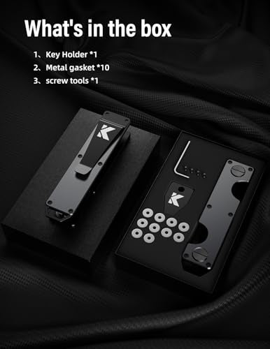 Key Organizer Key Holder Compact Key Case Minimalist Metal Key Chain Key Holder for Keychain Secures 8