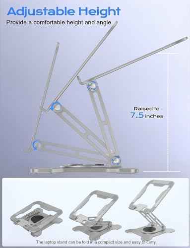 360° Rotating Laptop Stand for Desk