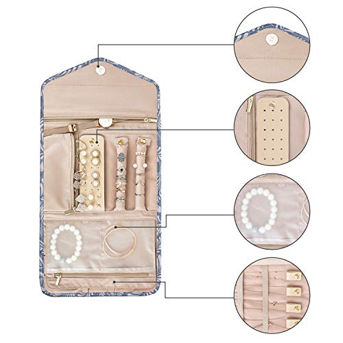 Travel Jewelry Organizer Roll Foldable Jewelry Case