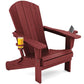 Outdoor Adirondack Chairs with 2 Cup Holders