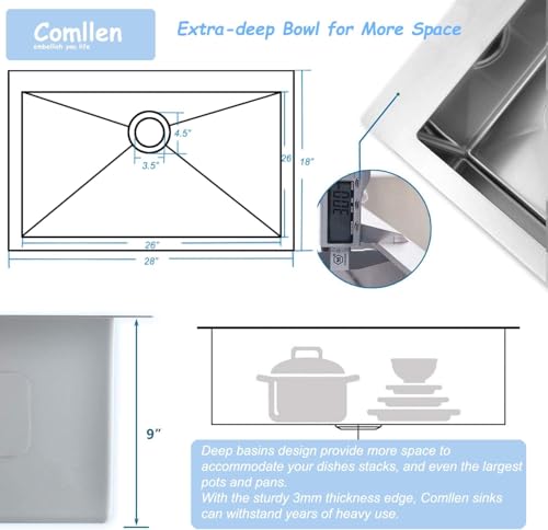 28 Inch Undermount Kitchen Sink