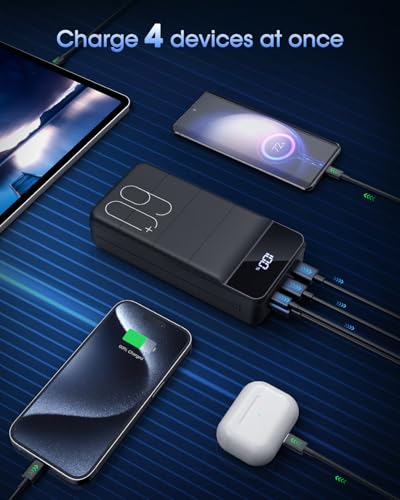 Portable Charger 60000mAh Power Bank 22.5W Fast Charging USB C Battery Pack