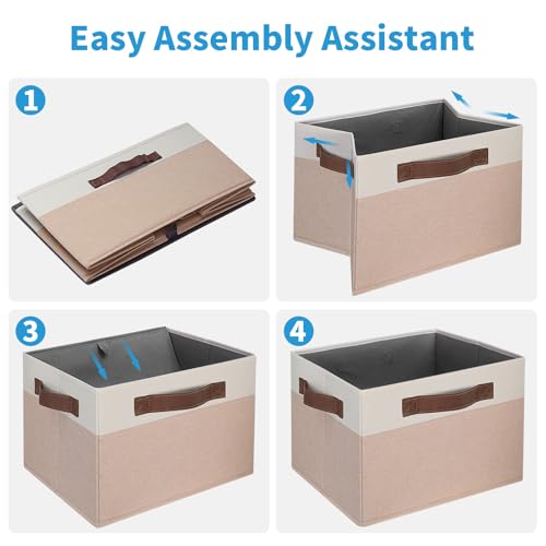 Large Fabric Storage Bins 6 Pack