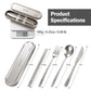 100% Pure Titanium Travel Cutlery Set (5 Count)