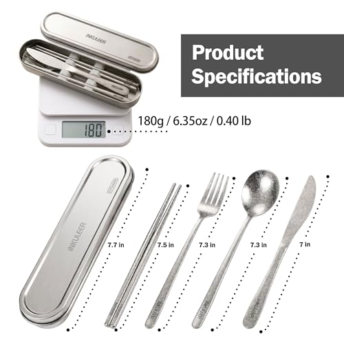 100% Pure Titanium Travel Cutlery Set (5 Count)