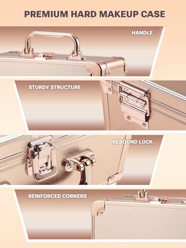 Makeup Box with Detachable Magnetic LED Mirror