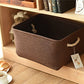 Decorative Basket Rectangular Fabric Storage Bin Organizer Basket with Handles for Clothes Storage