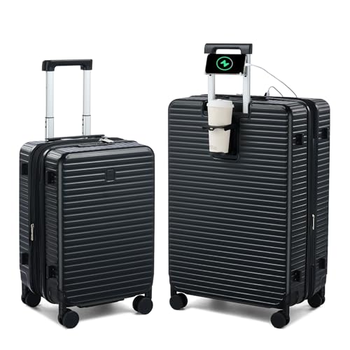 20" 28" Expandable Luggage Sets 2 Piece Hard Shell Suitcases (2 Count)