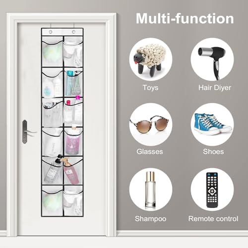 12 Large Pockets Over Door Hanging Shoe Organizer