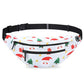 Large White Christmas Fanny Pack with 4