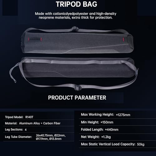 FALCAM TreeRoot F38 Quick Lock Camera Carbon Fiber Travel Tripod Max Payload 50Kg