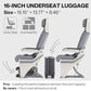 Underseat Carry on Luggage 16 Inch Hardshell PC Suitcase with Spinner Wheels TSA Lock for Travel