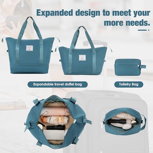 Softside Luggage Set Lightweight 3 Piece Suitcase with Duffel Bag (3 Count)