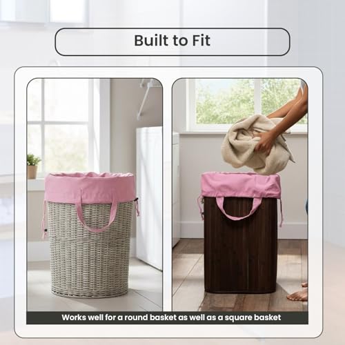 LFH Home Large Premium Cotton Rich Canvas Laundry Bag with Drawstring and Handles Heavy Duty (4 Count)