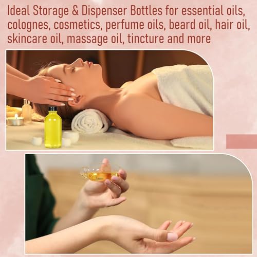 8 Pack 2 oz Small Clear Glass Bottles w (8 Count)