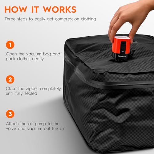 43L Max Capacity Vacuum Bags with Wireless Pump