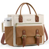 Insulated Lunch Bag Women (Light Brown-Beige-Brown / 15.5L)