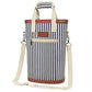 2 Bottle Wine Bag Carrier Insulated Leakproof Wine Cooler Navy Stripes (2 Count)