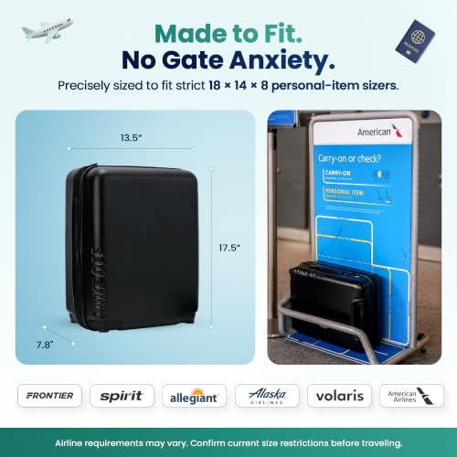 TAKE OFF 18 Inch Personal Item Suitcase Removable Wheels Underseat Bag