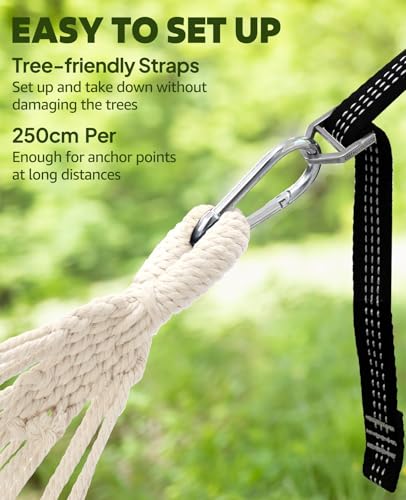 Cotton Blended Hammock for Stand 9.8ft x 4.9ft Holds Up to 660lbs