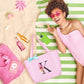 Tote Bag, A-Z Initial Monogrammed Waterproof Tote Bag, Bridesmaid Gifts for Women, Black and Pink (K, Pink)