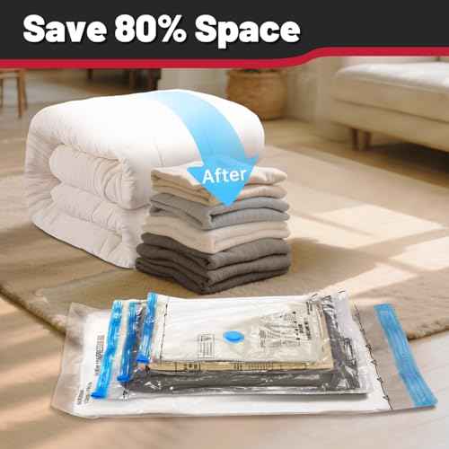 Combo 24 Pack Vacuum Storage Bags with Portable Electric Pump (24 Count)