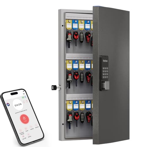 48 Key Lock Box Smart Key Organier Cabinet with Keypad & App for Office