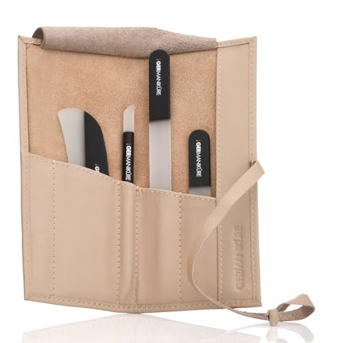 Czech Black Crystal Glass Nail File Set
