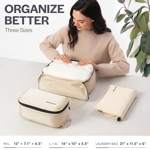 Ultralight Compression Packing Cubes for Travel (3 Count)