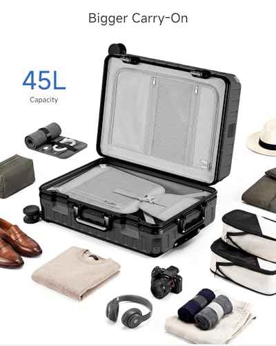 21 Inch Zipperless Carry On Luggage