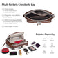 Genuine Leather Crossbody Bags for Women Travel Wallet Purse Coffee