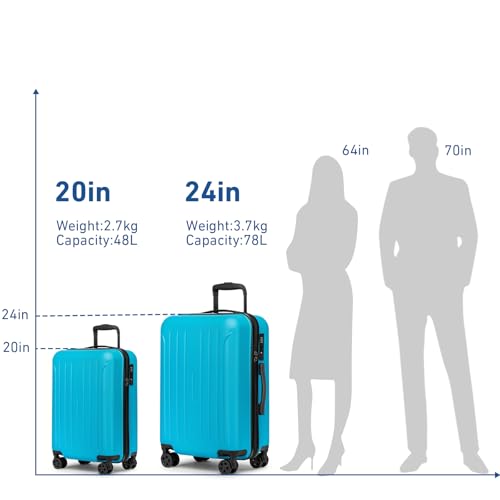Carry on luggage 22x14x9 Airline Approved Suitcase