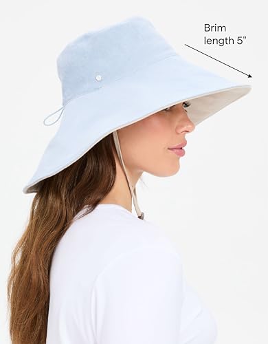 Women's Ultra Wide Cotton Linen Hat UPF 50+