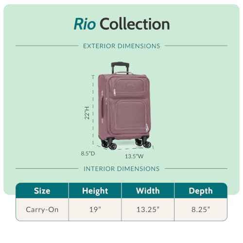 Rio Lightweight Softside Rolling Carry