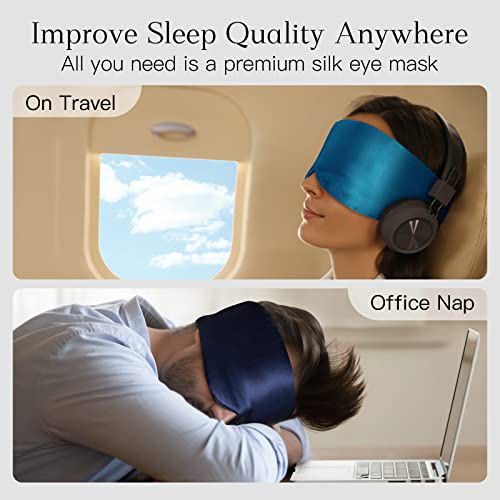 100% Natural Silk Eye Mask for Women Men