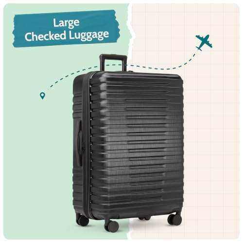 Boren Expandable Hardside Rugged Travel Luggage with 8 Spinner Wheels