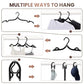20 Pack Foldable Travel Hangers with 12 Clips