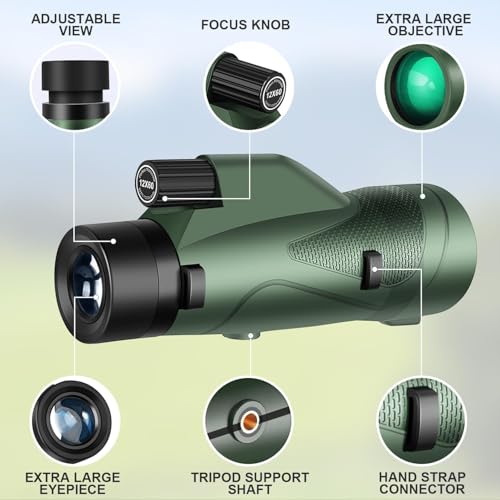12x60 HD Monocular Telescope for Adults high Powered