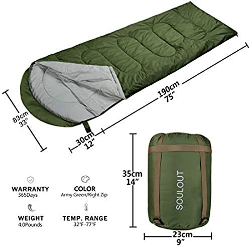 3 4 Season Sleeping Bag for Adults & Kids